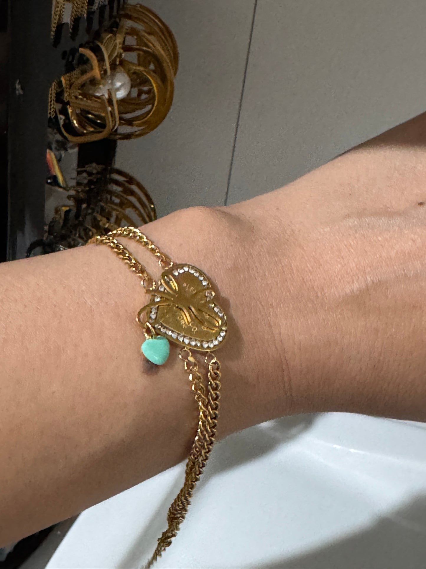 Pulsera corazón azul