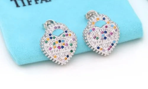 Pendientes plateados tifa