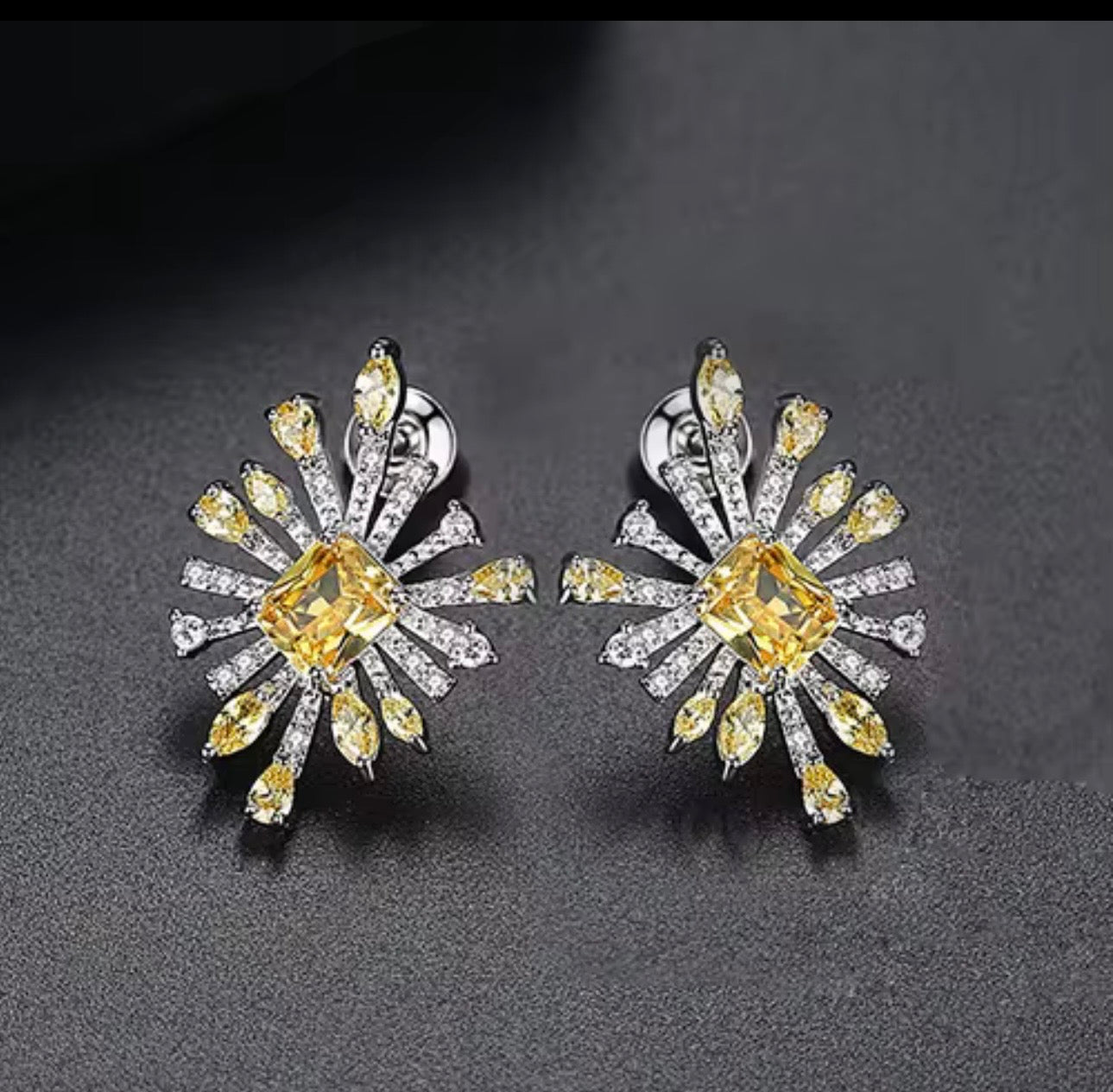 Pendientes girasoles